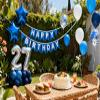 27th Birthday Party Decoration Blue for Him, Happy Birthday Banner Blue Number 27 Birthday Star Foil Balloons Latex Confetti Balloons for Men Him Boyfriend 27 Years Old Birthday Supplies (27th) view 3