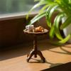 LOGOFUN 2 Pcs Miniature Wooden Table 1:12 Scale Round End Table Model Dollhouse Furniture Accessories view 4