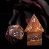 HDdais 7PCS Wooden DND Dice Set, Red Sandalwood D&D Dice with Metal Box for Role Playing Games, d and d Gifts view 3