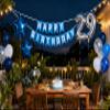 29th Birthday Party Decoration Blue for Him, Happy Birthday Banner Blue Number 29Birthday Star Foil Balloons Latex Confetti Balloons for Men Him 29 Years Old Birthday Supplies(29th) view 2
