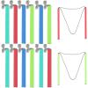 Meooeck 12 pcs Giant Bubble Wands Big Bubble Maker for Outdoor Toys for Adults Boys Girls Birthday Party Favor Lawn Park Beach Summer Activities(Green, Mint Green, Red, Blue) view 1
