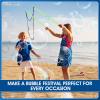 Meooeck 12 pcs Giant Bubble Wands Big Bubble Maker for Outdoor Toys for Adults Boys Girls Birthday Party Favor Lawn Park Beach Summer Activities(Green, Mint Green, Red, Blue) view 3