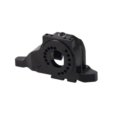 Aluminum Alloy Motor Mount Base Bracket Upgrades Parts for TRX4 T4 1/10 RC Crawler Car(Black)