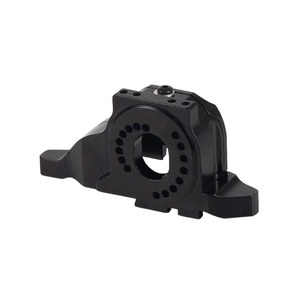 Aluminum Alloy Motor Mount Base Bracket Upgrades Parts for TRX4 T4 1/10 RC Crawler Car(Black)
