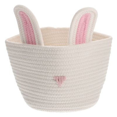 Zerodeko Organize Your Home Rabbit Ear Snack Toy Storage Basket Woven Decorative Basket
