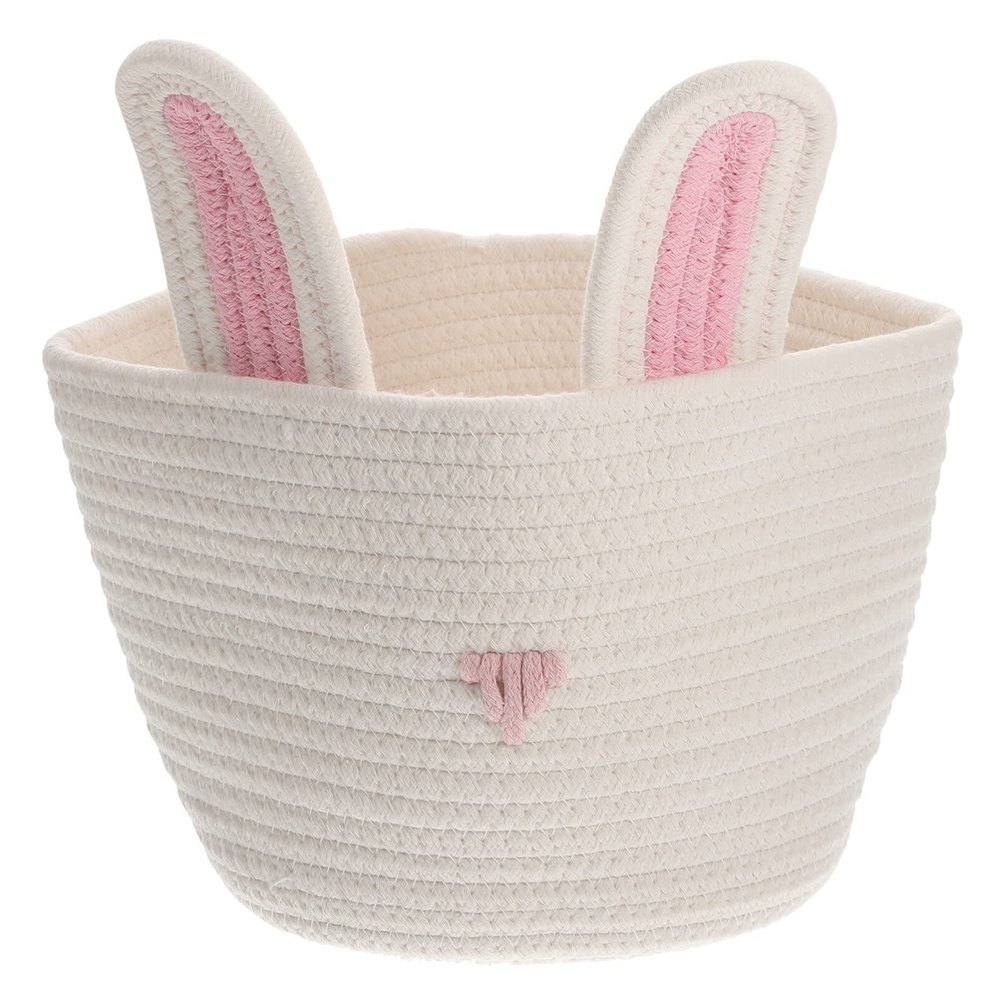 Zerodeko Organize Your Home Rabbit Ear Snack Toy Storage Basket Woven Decorative Basket