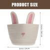 Zerodeko Organize Your Home Rabbit Ear Snack Toy Storage Basket Woven Decorative Basket view 2