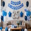 25th Birthday Party Decoration Blue for Him, Happy Birthday Banner Blue Number 25 Birthday Star Foil Balloons Latex Confetti Balloons for Men Him 25 Years Old Birthday Supplies(25th) view 1