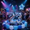 23rd Birthday Party Decoration Blue for Him, Happy Birthday Banner Blue Number 23 Star Foil Balloons Latex Confetti Balloons for Men Him 23 Years Old Birthday Supplies(23rd) view 2