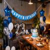 23rd Birthday Party Decoration Blue for Him, Happy Birthday Banner Blue Number 23 Star Foil Balloons Latex Confetti Balloons for Men Him 23 Years Old Birthday Supplies(23rd) view 3