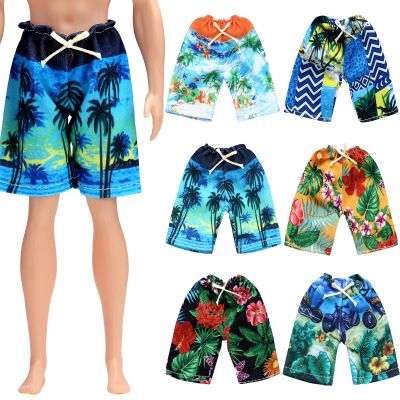 Bencailor 6 Pcs Clothes Beach Shorts Tropical Print Swimsuit Accessories(Stylish)