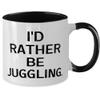 Cheap Juggling Gifts, I'd Rather Be Juggling, Perfect Two Tone 11oz Mug For Friends From Friends, Juggling balls, Juggling clubs, Juggling Rings, Diabolo, Footbags, Devil sticks, Poi view 2