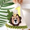 Lion Theme First Birthday Crown - Wild One Jungle Safari Decoration for Boys view 2