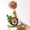Lion Theme First Birthday Crown - Wild One Jungle Safari Decoration for Boys view 3