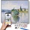 DIY Oil Painting Kit,The Seine at lavacourt Painting by Claude Monet DIY Oil Painting Paint by Number Kits view 1