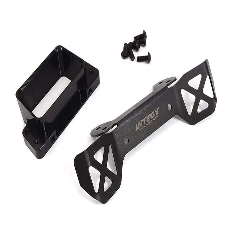 Black Billet Machined Front Body Mount Set for Traxxas 1/8 Scale Sledge 4WD 9515
