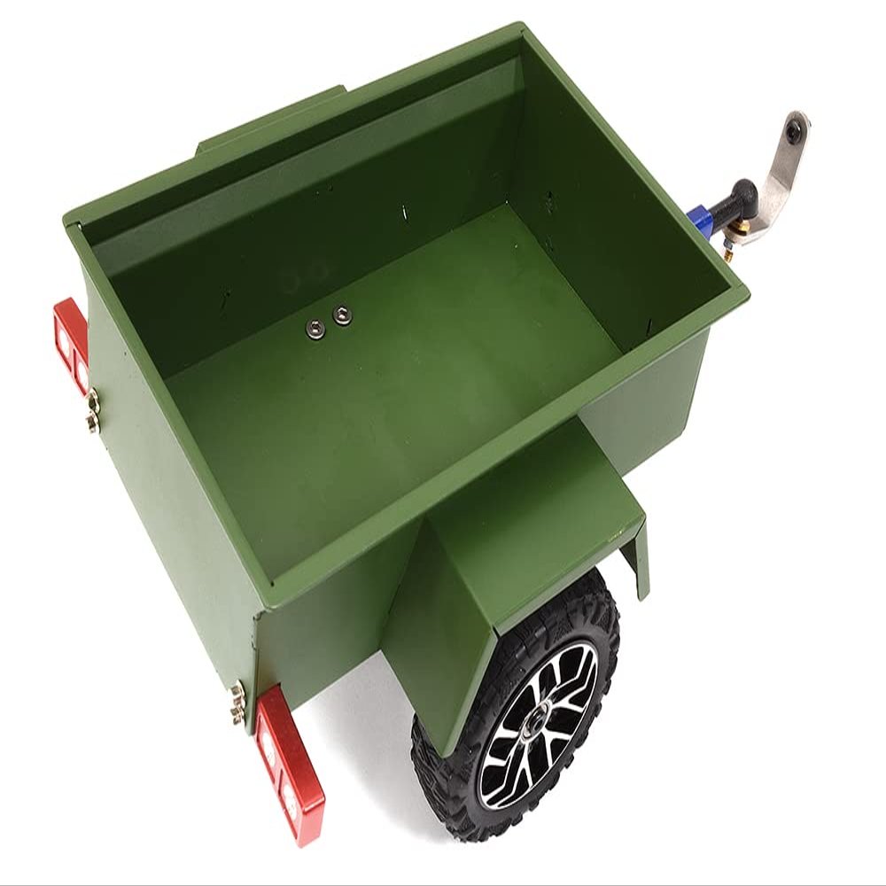 Integy Realistic Metal Cargo Utility Box Trailer for 1/24 Scale RC Models 144x91x53mm
