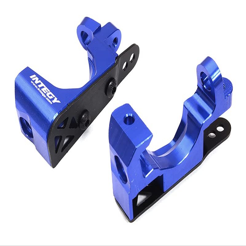 Blue Billet Machined Caster Blocks for Traxxas 1/10 Scale Hoss 4X4 6832