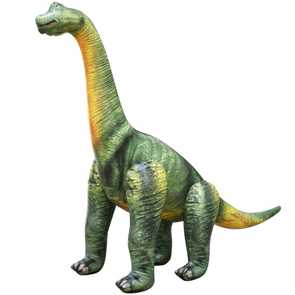 Jet Creations Brachiosaurus Inflatable 49" L x 36" H Earthy Green Dinosaur Toy & Gift for Kids Ages 3+, Jurassic Party, Thanksgiving & Christmas Decorations, Winter Holiday Home Decor, 1 Pack