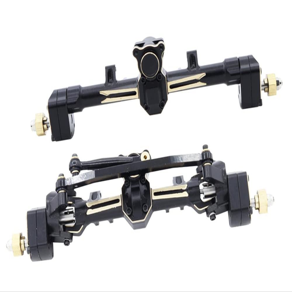 Alloy Machined Front & Rear Wide Axle Set w/Portal for Axial SCX24 W=110mm