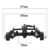 Alloy Machined Front & Rear Wide Axle Set w/Portal for Axial SCX24 W=110mm view 2