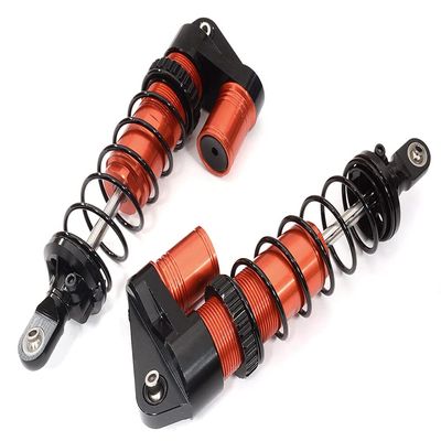 Red Billet Machined Piggyback Shocks Pair for Traxxas 1/10 Maxx 4S 8961