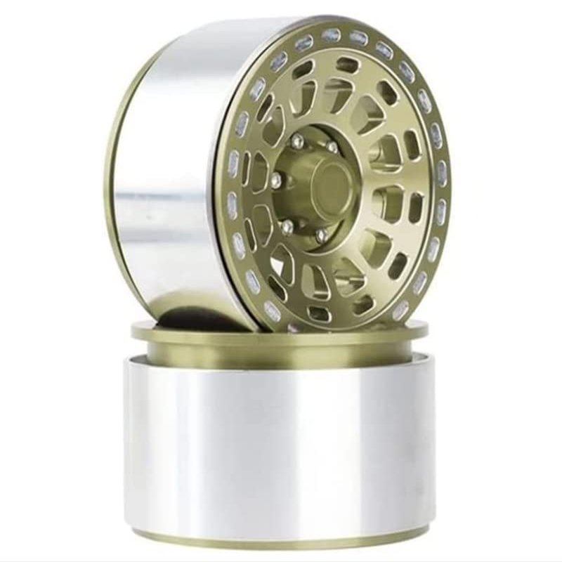 Alloy Machined Wheels (2) for Axial SCX6 45001