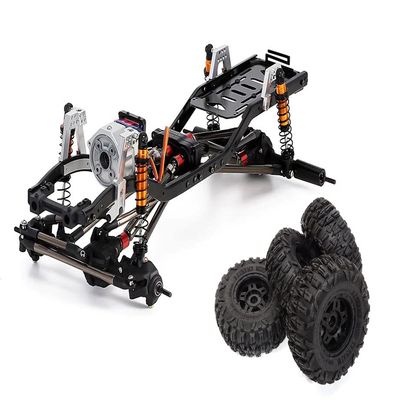 Integy 1/10 Scale Off-Road RC Crawler Chassis with 2-Speed Transmission, Tires & Wheels