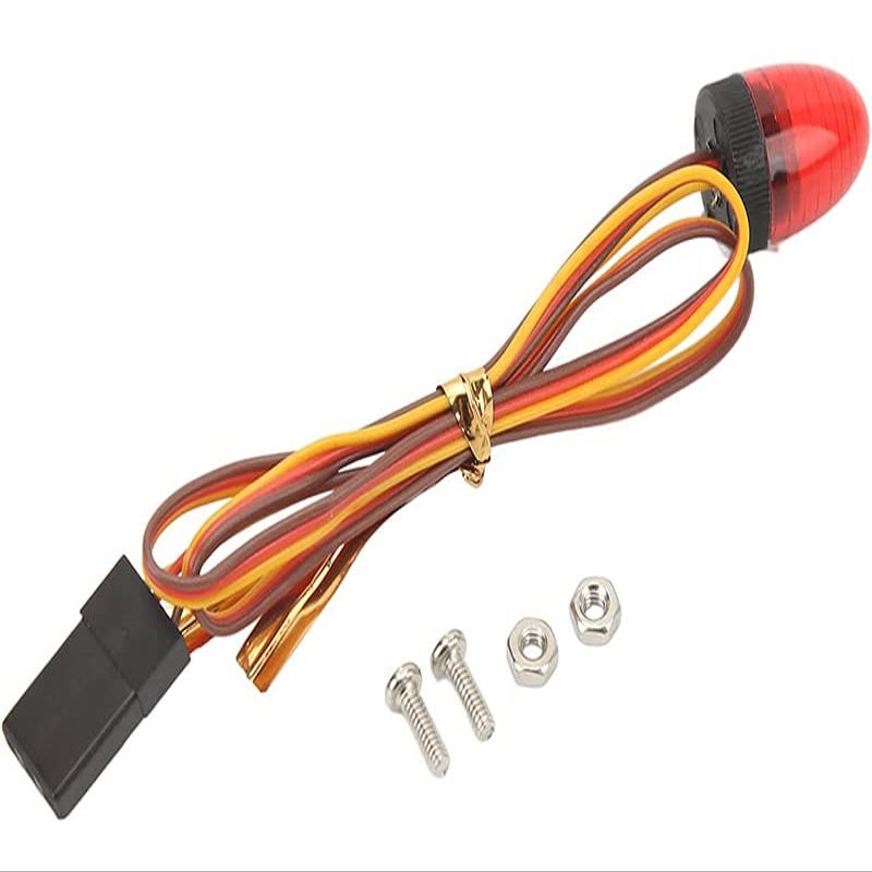 Integy Realistic Roof Top Blue Flashing Light LED 10x15mm Size Red Plastic Housing