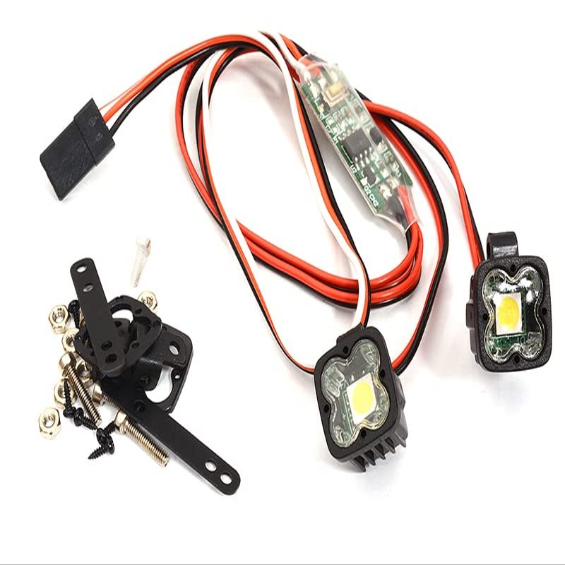 Integy Realistic Bright Spot LED (1x2) Light Set w/RC for 1/10 Off-Road