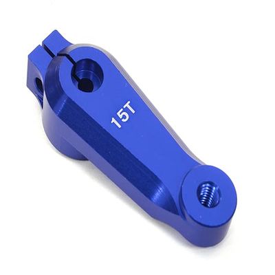 Billet Machined 15T Blue Steering Servo Arm for Axial 1/6 SCX6 251010
