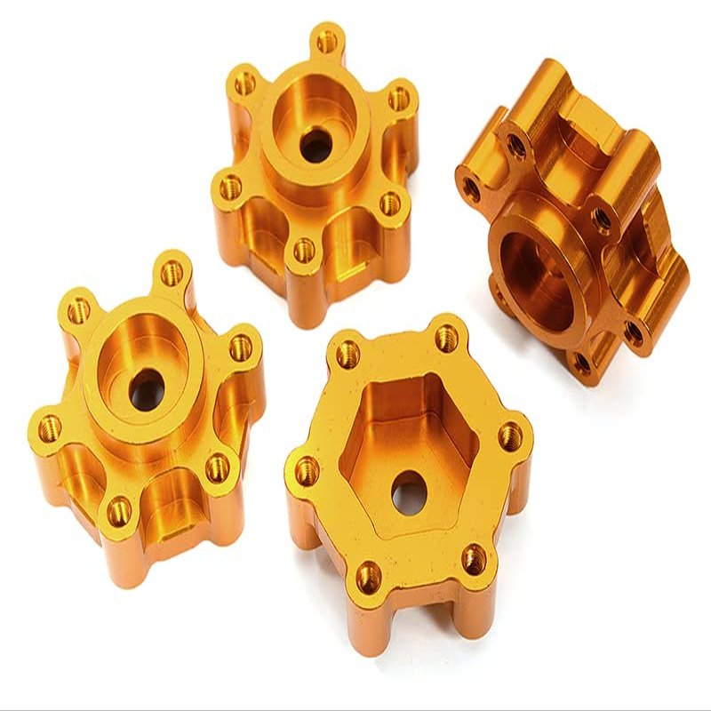 Integy Billet Machined 17mm Hex-to-6 Bolt Wheel Adapters for Losi 1/8 LMT 1.0