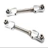 Billet Machined Silver Rear Upper Suspension Linkages for Traxxas 1/10 Hoss 4X4