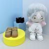 niannyyhouse 10cm Plushie Doll Leather Shoes Length 3.8cm Doll Dress Up (Black+Brown) view 4