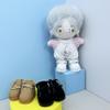 niannyyhouse 10cm Plushie Doll Leather Shoes Length 3.8cm Doll Dress Up (White+Brown) view 4