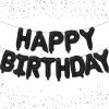 16 Inch Happy Birthday Balloon, Black Happy Birthday Balloons Banner Aluminum Foil Letters Balloons for Birthday Party Decorations Supplies view 1