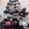 16 Inch Happy Birthday Balloon, Black Happy Birthday Balloons Banner Aluminum Foil Letters Balloons for Birthday Party Decorations Supplies view 2