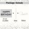 16 Inch Happy Birthday Balloon, Black Happy Birthday Balloons Banner Aluminum Foil Letters Balloons for Birthday Party Decorations Supplies view 3