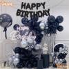 16 Inch Happy Birthday Balloon, Black Happy Birthday Balloons Banner Aluminum Foil Letters Balloons for Birthday Party Decorations Supplies view 4