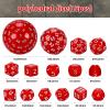 CiaraQ DND Polyhedral Dice Set (15pcs) D4-D100 Game Dice with Dice Bag for Dungeons and Dragons Role Playing Table Games (Red & White) view 2