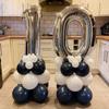 10 Number Balloons Silver 10 Balloons Number 40 Inch Number 10 Foil Mylar Balloons for 10 Birthday Party 10 Anniversary Events Decorations view 3