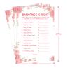 50 Baby Shower Games for Girl-Baby Price Is Right,Floral Theme, Thick Cardstock, Fun and Easy to Play view 3
