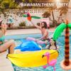 Cotiny 16 Pack Inflatable Palm Flamingo Tree Beach Ball Parrot Sharks Pool Party Toys Giant Tropical Inflatable Toys for Hawaiian Swimming Pool Decor Outdoor Activities view 3