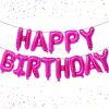 16 Inch Happy Birthday Balloon, Hot Pink Happy Birthday Balloons Banner Aluminum Foil Letters Balloons for Birthday Party Decorations Supplies view 1