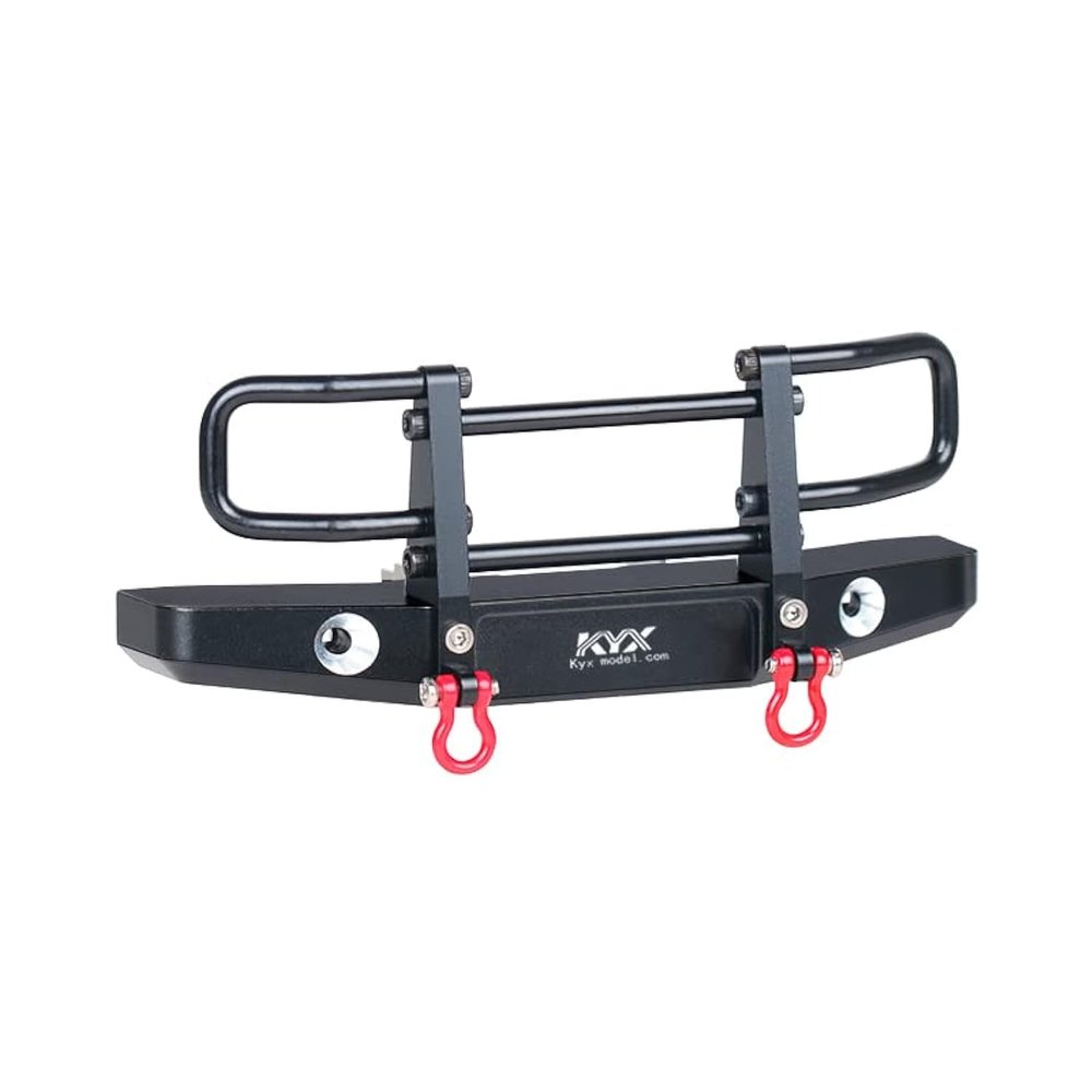 KYX Racing CNC Machined Aluminum Front Bumper Upgrades Parts Accessories for 1/18 RC Crawler Car Traxxas TRX4M Bronco