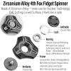 FREELOVE Metal Fidget Spinner for Adults, Stainless Steel Heavy Spinning Toys, Small Mini 4th Fox Hand Gyro, Bearing Premium Long High Spin Fidget Block, Zirconium Alloy Black view 4