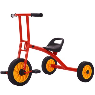 Preschool Kids Tricycle, Kids Kindergarten Pedal Tricycle Toddler Bike,Carbon Steel Trike Frame Outdoor Play Equipment Big Wheel Trike for 2-6 Years Old(81cm(31.9in), Red)