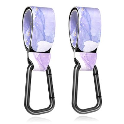 Gukeniu Baby Stroller Hooks for Hanging Bags, Universal Stroller Clips Accessories, Mommy Hook for Diaper Bag, Shopping Cart, Purse, Backpack - 2 Pack, Dream Purple