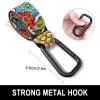 Gukeniu Baby Stroller Hooks for Hanging Bags, Universal Stroller Clips Accessories, Mommy Hook for Diaper Bag, Shopping Cart, Purse, Backpack - 2 Pack, Retro Flower view 4