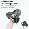FREELOVE Metal Fidget Spinner for Adults, Stainless Steel Heavy Spinning Toys, Small Mini 2nd Fox Hand Gyro, Bearing Premium Long High Spin Fidget Block, Black view 2